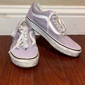 Vans Pastel Purple and White Shoes size 8.5